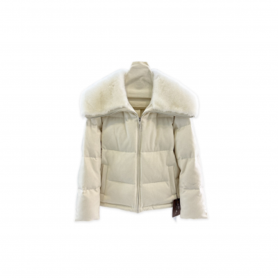 LORO PIANA MINK-COLLAR DOWN JACKET